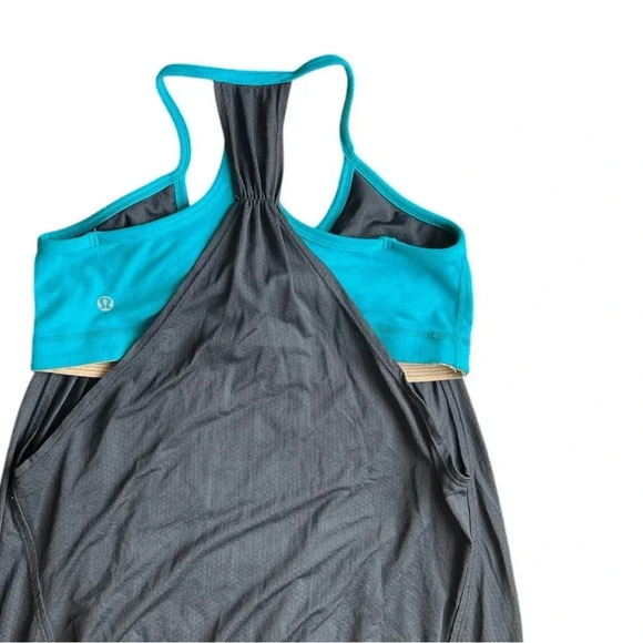 Lululemon No Limits Tank Top Black Blue Women’s Size 6 - Picture 3 of 6